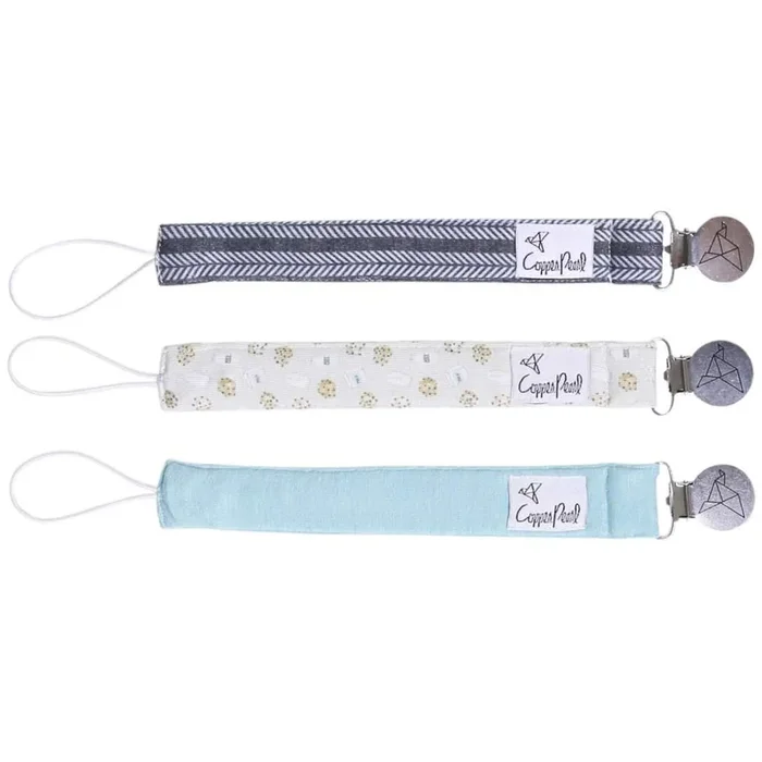 Copper Pearl Binky Clip Set | Chip