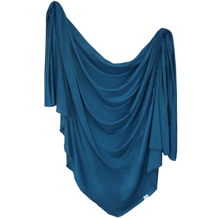 Copper Pearl Knit Swaddle Blanket – River