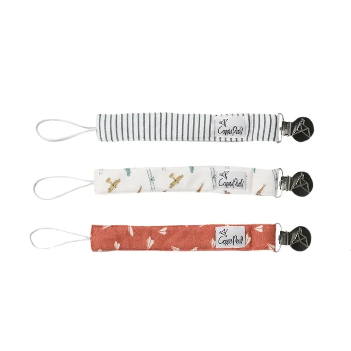 Copper Pearl Pacifier Clip – 3 pk