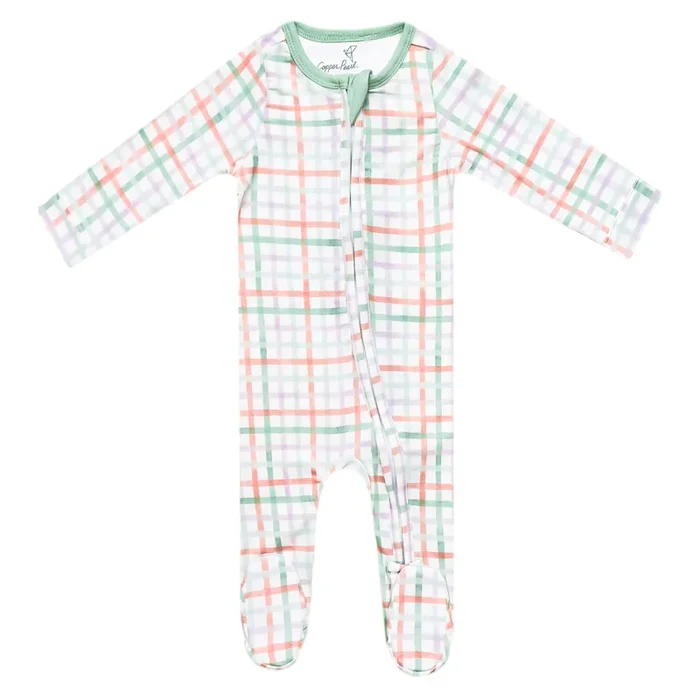 Copper Pearl Zip-Up Footie | Madelyn