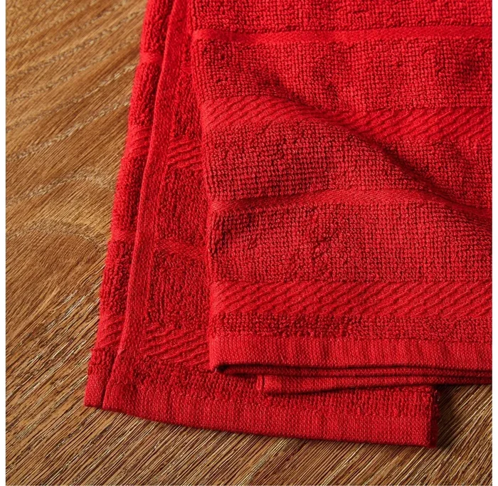 Cotton Kitchen Towels Set – Red
