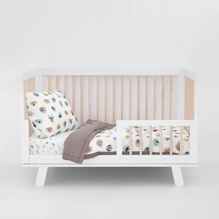 Cotton Muslin Toddler Bedding 3 Piece Set – Watercolor Critters