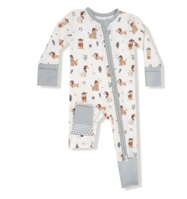 Cowboy Dogs | Zip Romper