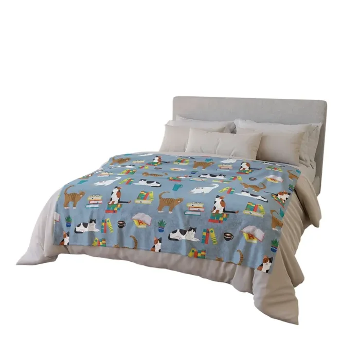 Cozy Cat Lovers Blanket The Great Catsby– Soft Cozy Throw Blanket 50 “x60 ” Size