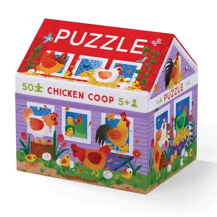 Crocodile Creek Chicken Coop 50-Piece Puzzle