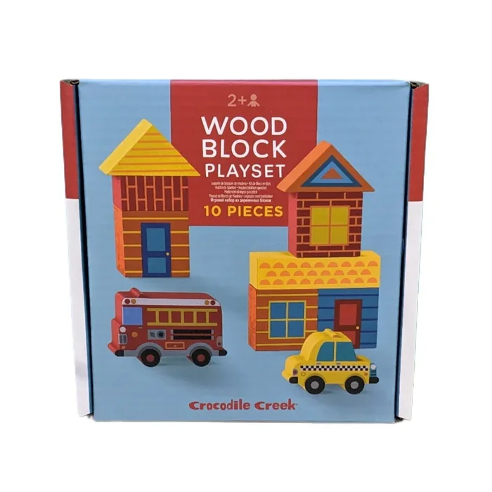 Crocodile Creek Mini Wood Block Playset | Busy City