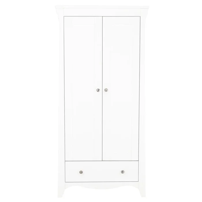 CuddleCo Clara 2 Door Double Wardrobe – White