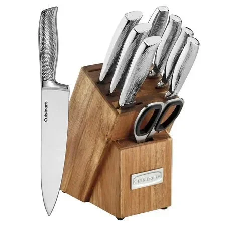 Cuisinart 10-Piece Hammered Handle Knife Block Set