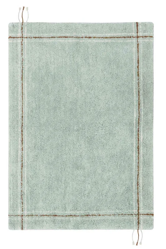Cuisine Organic Cotton Washable Rug, Blue Sage