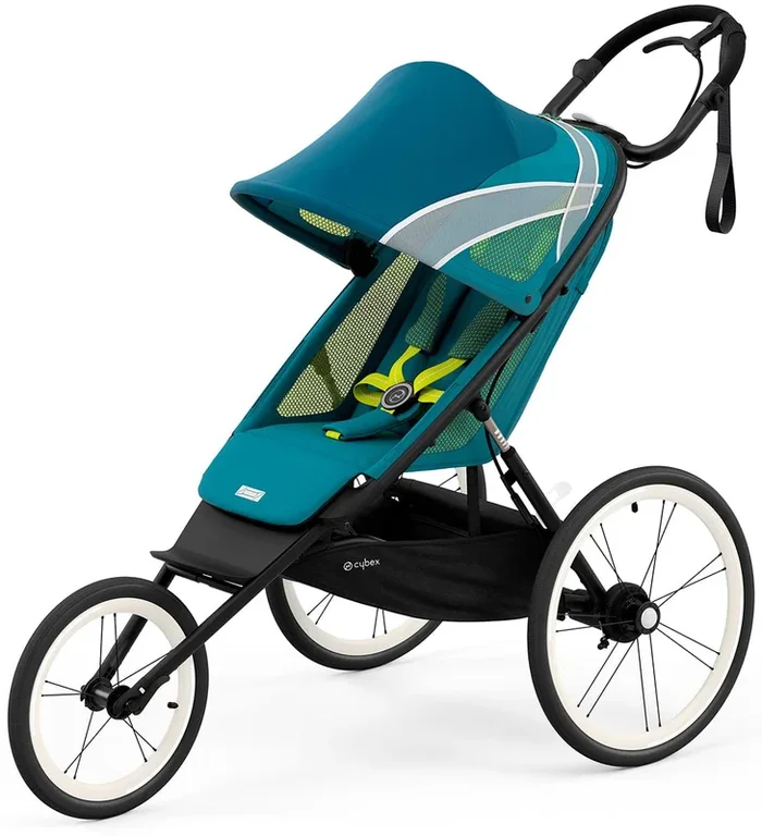 Cybex AVI Jogging Stroller Bundle – Black Frame + Maliblue Seat Pack