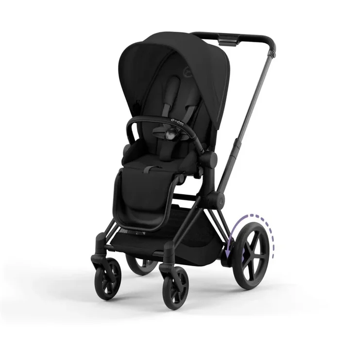 Cybex ePriam 2 Electronic Assist Stroller (One Box) – Matte Black / Sepia Black