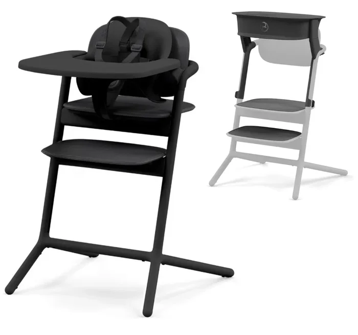 Cybex LEMO 2 High Chair Set + Taining Tower Bundle – Stunning Black