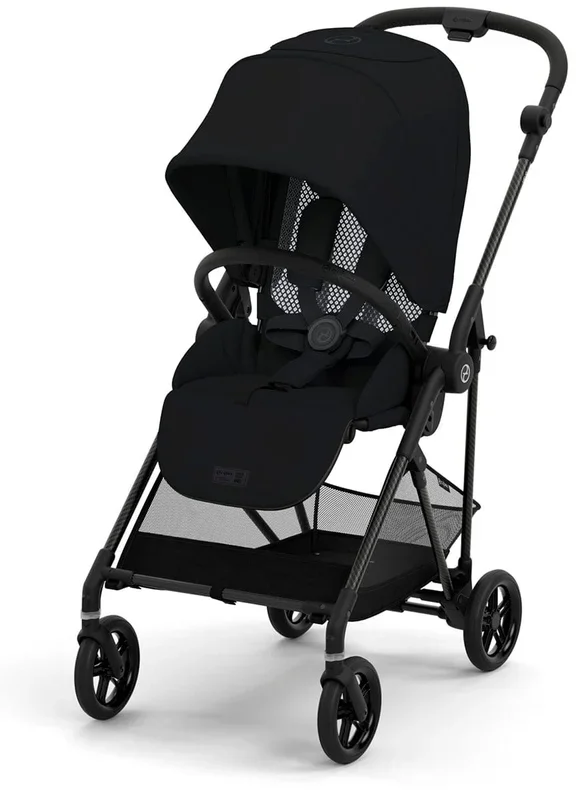 Cybex Melio Carbon 3 Compact Stroller – Moon Black