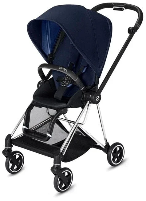 Cybex Mios 2 Complete Stroller – Chrome/Black/Indigo Blue
