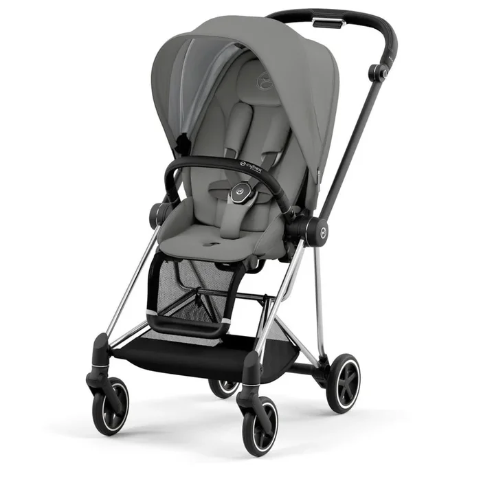 Cybex MIOS 3 Stroller (One Box) – Chrome / Black / Soho Grey