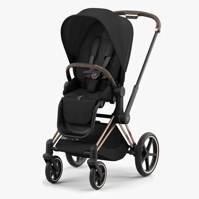 Cybex Priam 4 Complete Stroller Bundle – Rose Gold / Sepia Black