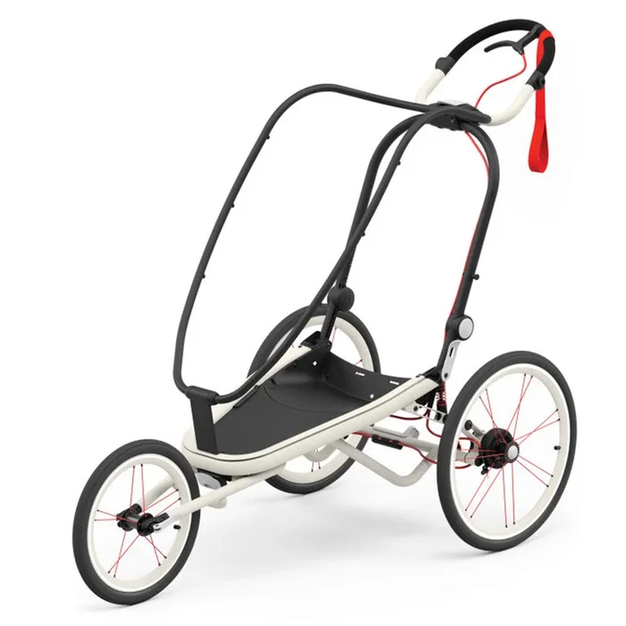 CYBEX Zeno Jogging Stroller Frame – Cream with Orange details