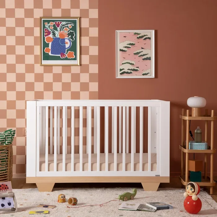 Dadada – Spirit 8-in-1 Convertible Crib – White + Natural