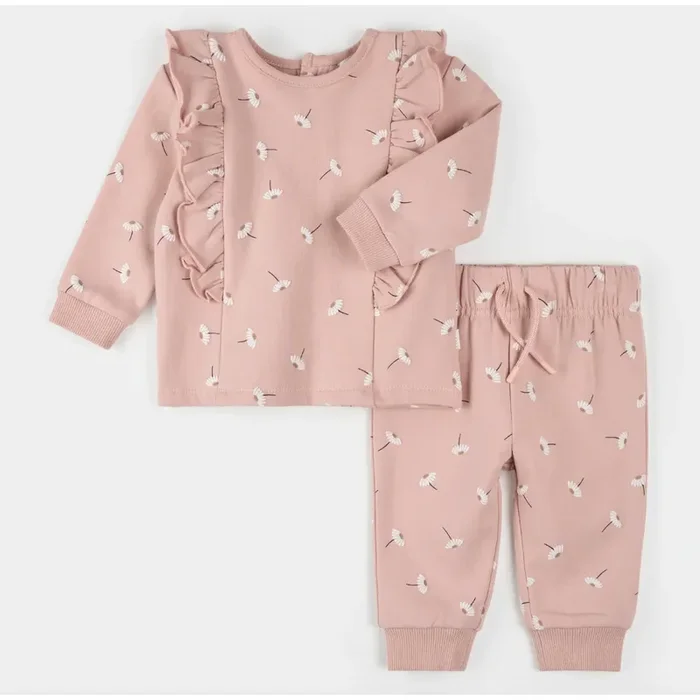 Daisy Print Knit Outfit Set