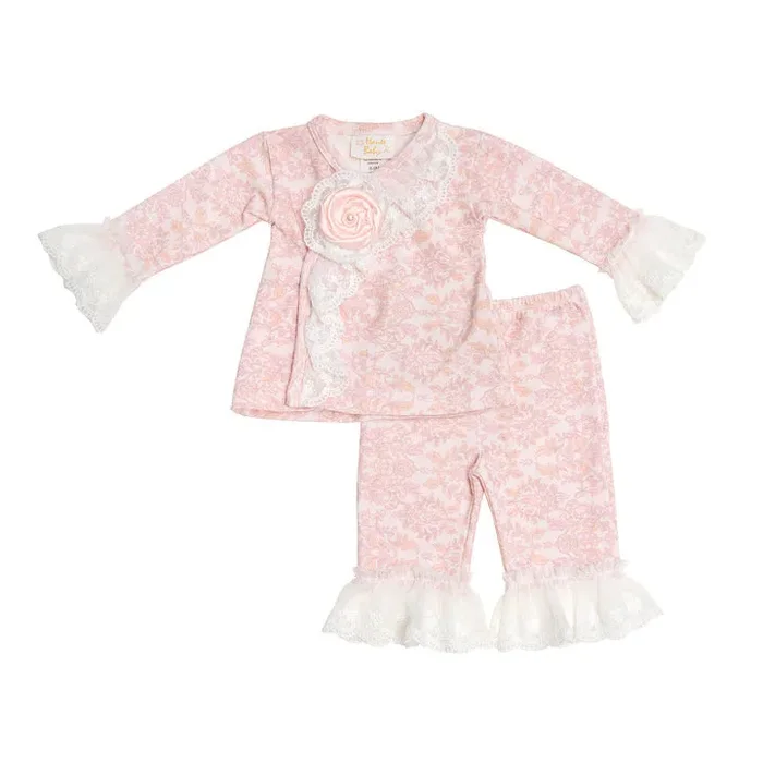 Delicate Damask Criss Cross Set