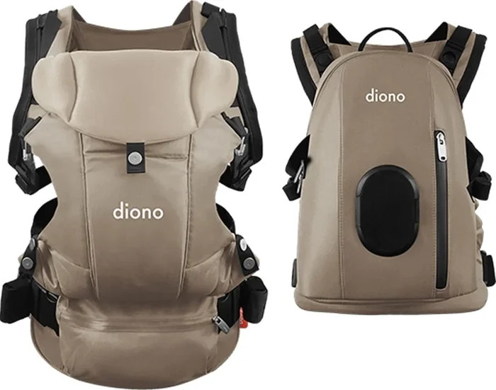 Diono Carus Complete 4-in-1 Baby Carrier + Detachable Backpack – Sand