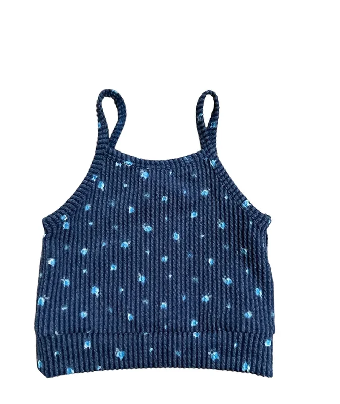 Ditsy Flower Banded Tank Top & Ruffle Skort – Denim