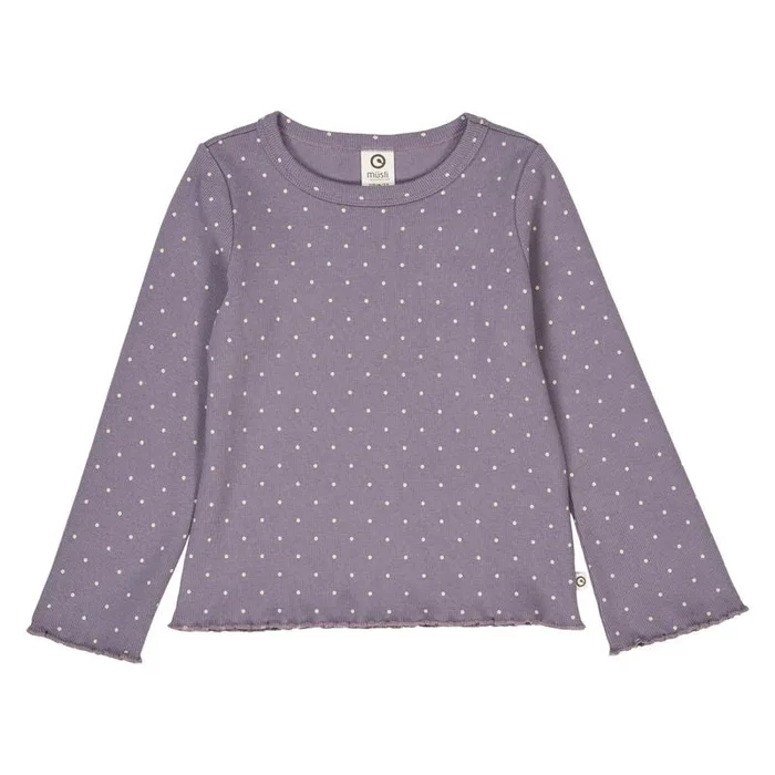 Dot Rib Top – Lilac Fog