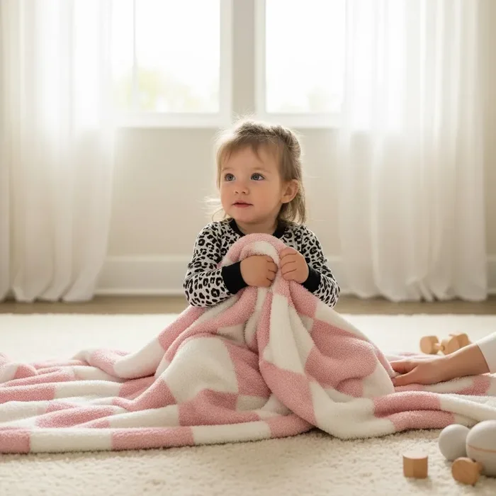 Dream Blanket – Pink Checker