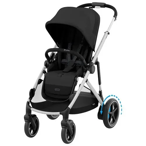 e-Gazelle S Electric Convertible Stroller – Moon Black