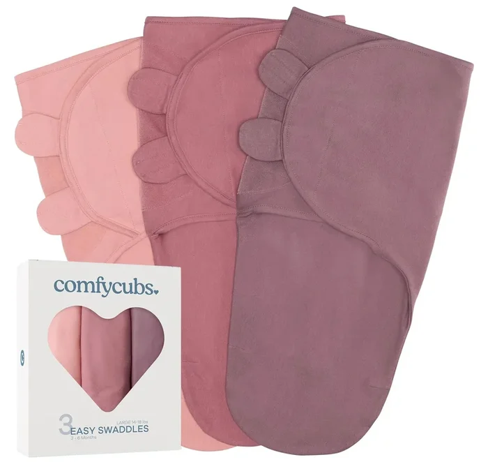 Easy Swaddles – Blush, Mauve, Mulberry – Large