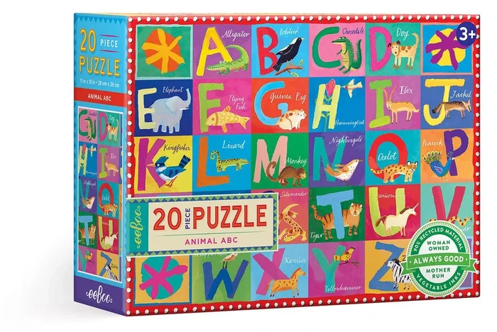 eeBoo 20 Piece Big Puzzle – Animal ABC