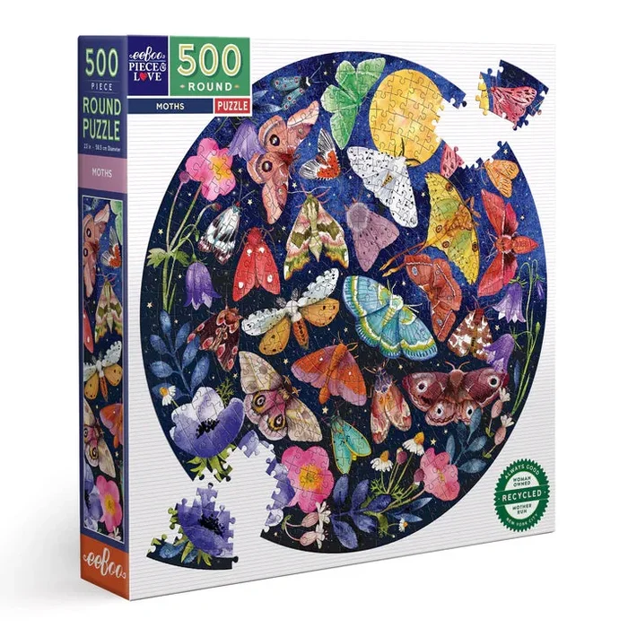 eeBoo 500 Piece Puzzle | Moths