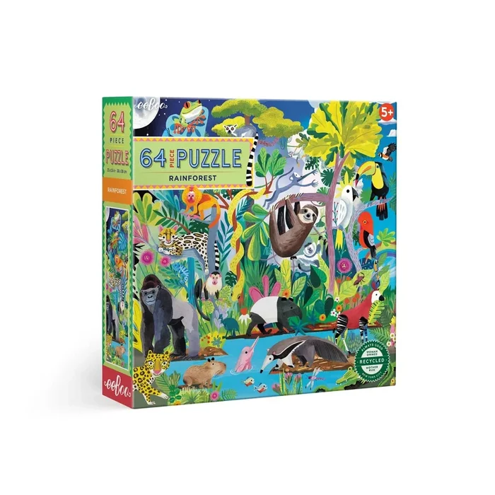 eeBoo 64 Piece Puzzle | Rainforest