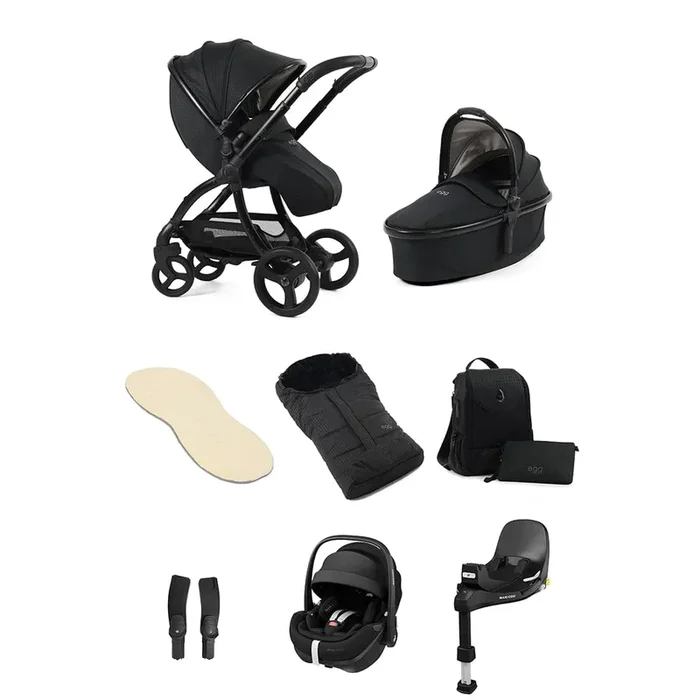 Egg 3 Luxury Pebble 360 PRO 2 Travel System – Houndstooth Black