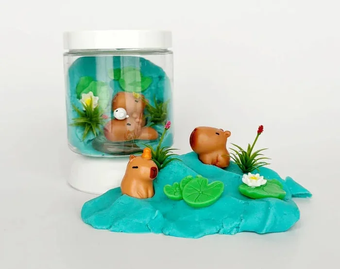 EGKD Happy Capybara Mini Dough-To-Go | Blue Hawaiian Scented