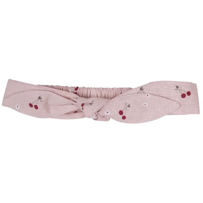 Elastic Baby headband to tie – cherry print