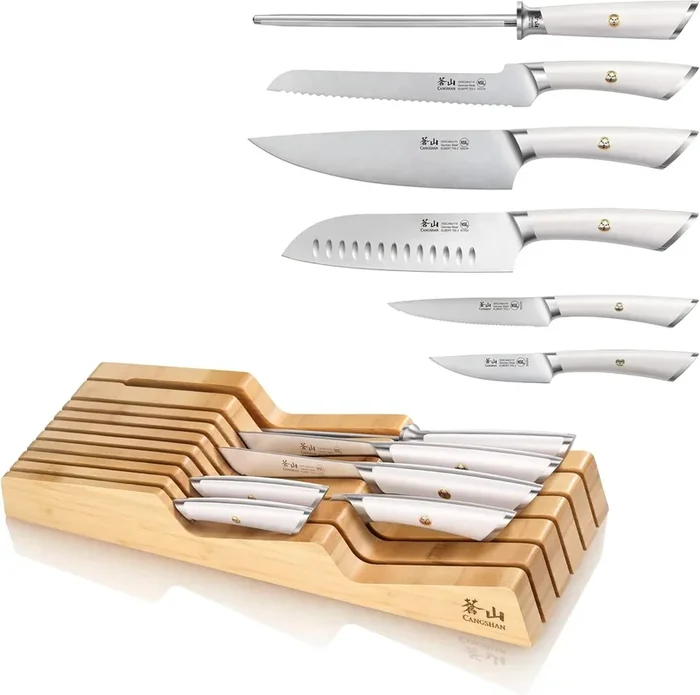 Elbert Series German Steel Forged 7-Piece In-Drawer Set – Bamboo
