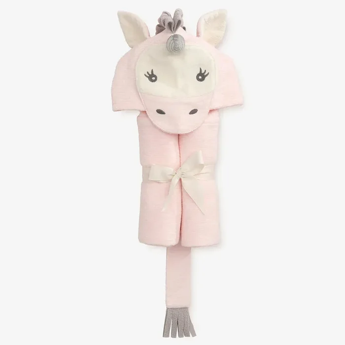 Elegant Baby Hooded Baby Bath Towel | Pink Unicorn