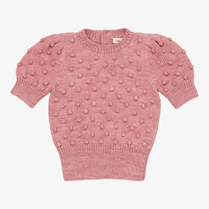 Ellie Popcorn Sweater – Rose Blush