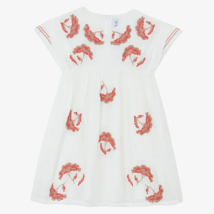 Embroidered Dress – White