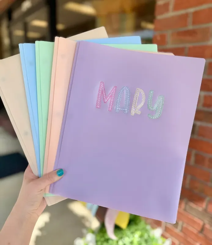 Embroidered Folder