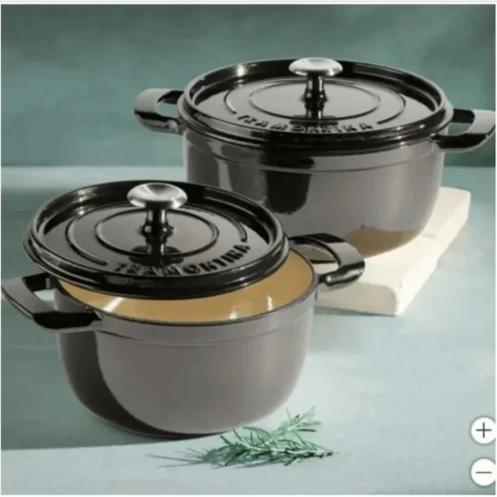 Enameled Cast Iron Round Dutch Oven 2-Pack