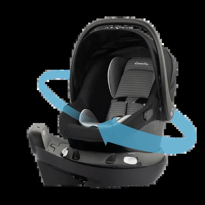 EVENFLO Revolve180 LiteMax Rotational Infant Car Seat – Cinder Grey