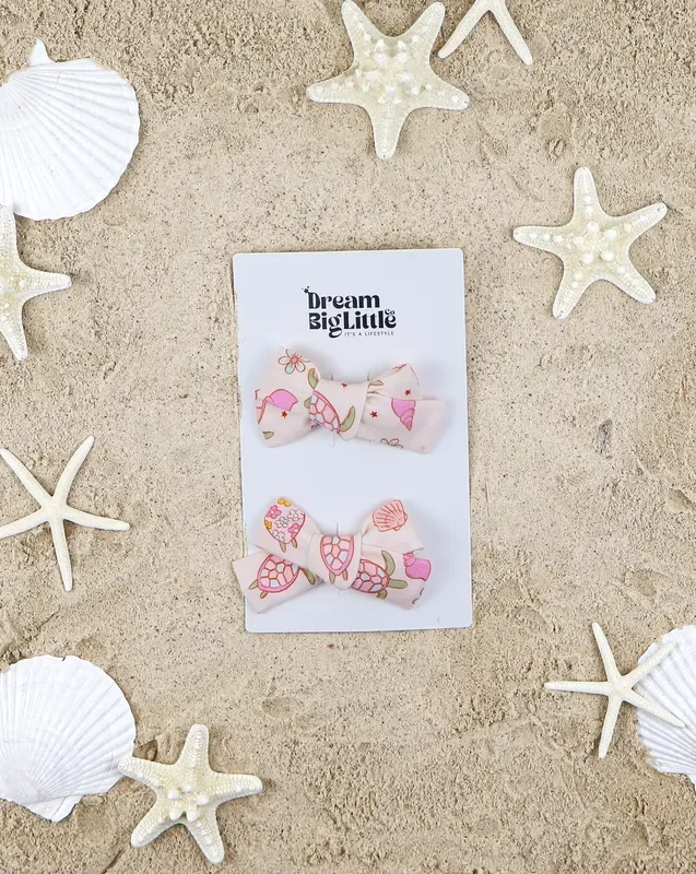 Exclusive Love Your Shell Dream Bow Hair Clips