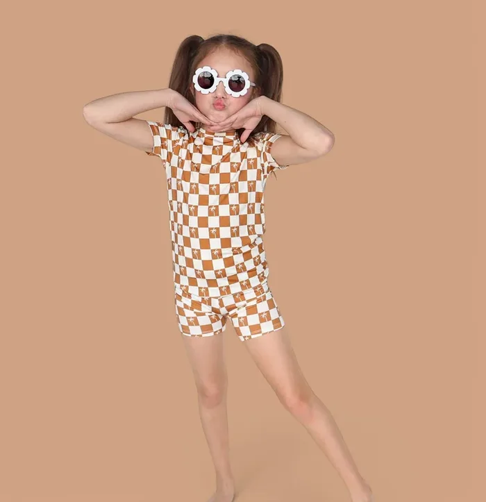Exclusive Sandy Beach Checkers Dream Short Set