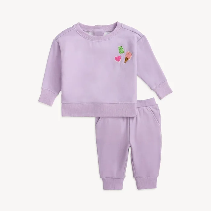 Fair Orchid Brushed Fleece Set W/ Patches