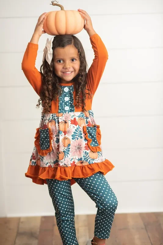 Fall Ruffle Pant Set
