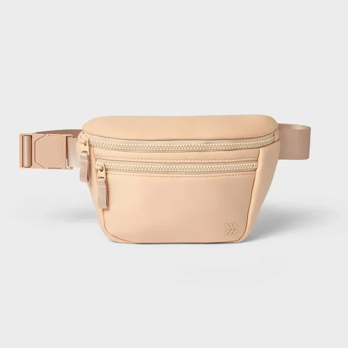 Faux Neoprene Fanny Pack – Tan