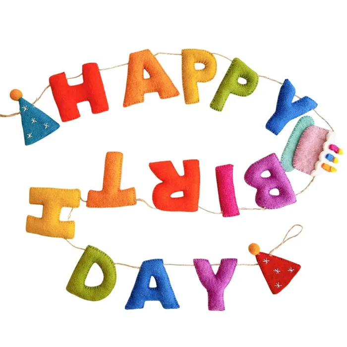 Felt Garland – Happy Birthday