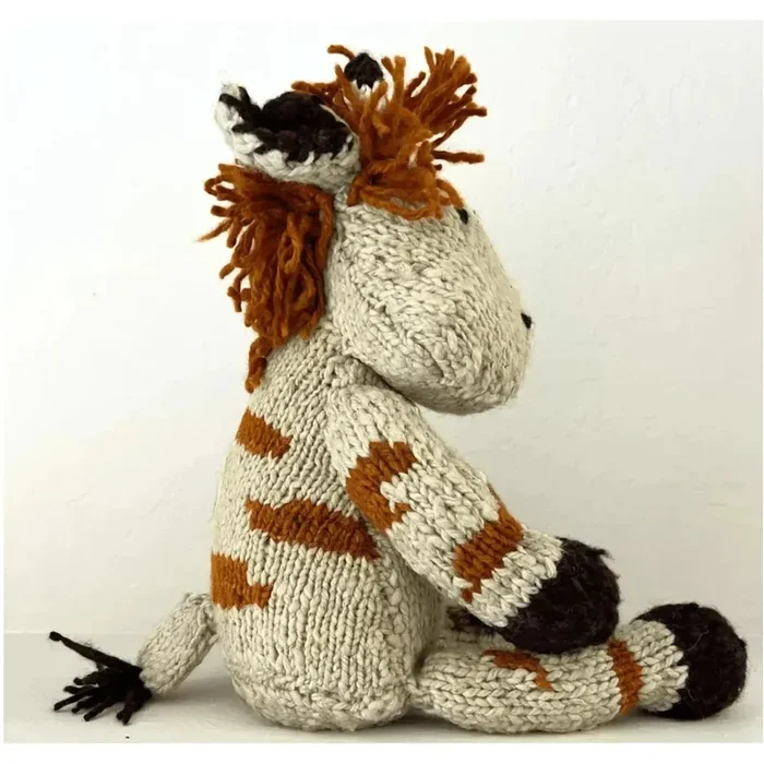 Finn + Emma – Handmade Organic Wool Knit Plush – Gerald The Giraffe